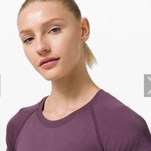 Lululemon Swiftly Tech Short Sleeve Active Top size 8 Maroon